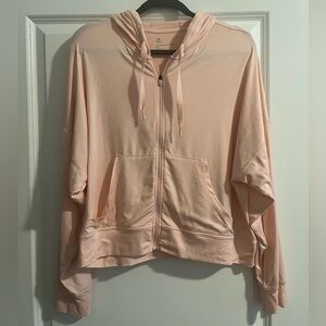 GAP Pink Brushed Tech Jersey Hooded Jacket